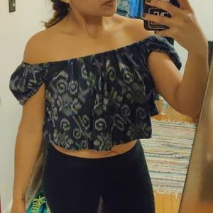 off the shoulder crop top